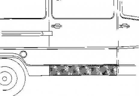 Reparaturblech Ladetür seitlich, unten, rechts Mercedes Benz T1 207 208 307 308 ua.