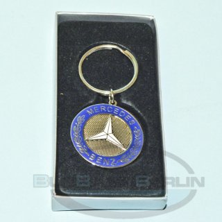 Schlüsselanhänger mit Schlüssel - altes MB Emblem 3,5cm Durchmesser Mercedes 406 407 408 409 410 508 608 613